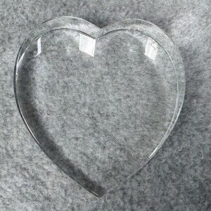 Clear Heart Shaped Crystal Paper Weight
